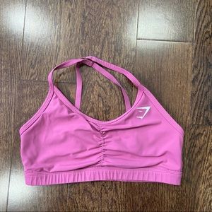 Gymshark ruched sports bra pink